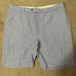 Fairway and Greene blue plaid shorts